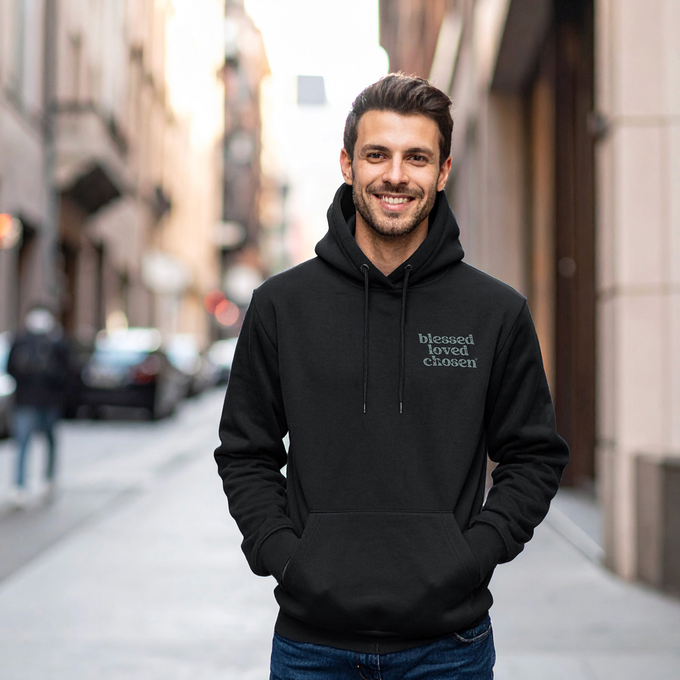 God's Got My Back - Black | Adult Hoodie - Image 4